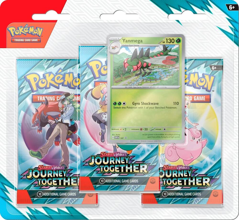Pokemon Journey Together 3 Pack Blister (Promo Varies)