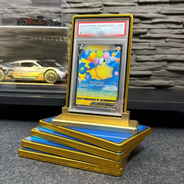 Bright Gold PSA graded card slab guard display case