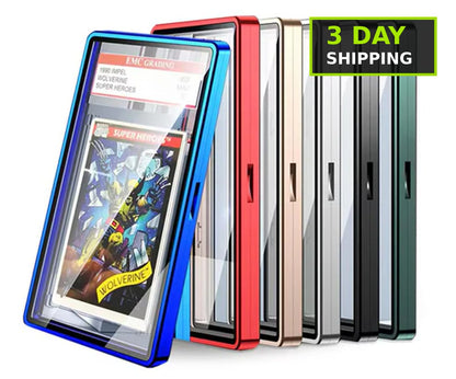 PSA graded card slab cases with 3 day shipping badge