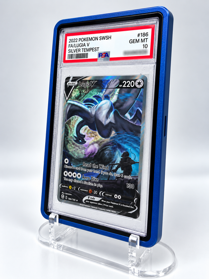 PSA Graded Card Slab Case Magnetic Aluminum Protector Holder – UV Protection Display Storage for Pokémon, Baseball, Football, Basketball, Sports & TCG Cards
