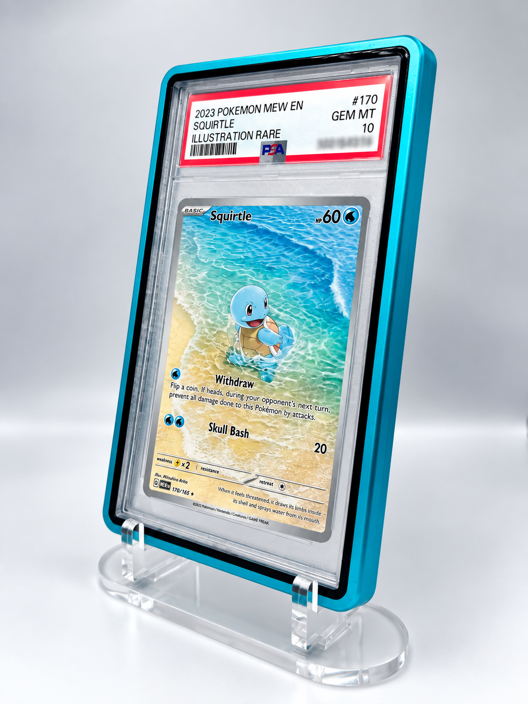 PSA Graded Card Slab Case Magnetic Aluminum Protector Holder – UV Protection Display Storage for Pokémon, Baseball, Football, Basketball, Sports & TCG Cards