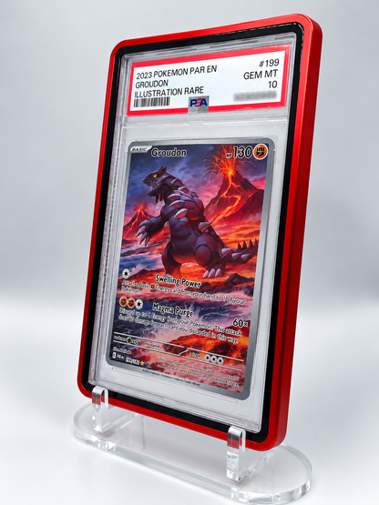 PSA Graded Card Slab Case Magnetic Aluminum Protector Holder – UV Protection Display Storage for Pokémon, Baseball, Football, Basketball, Sports & TCG Cards
