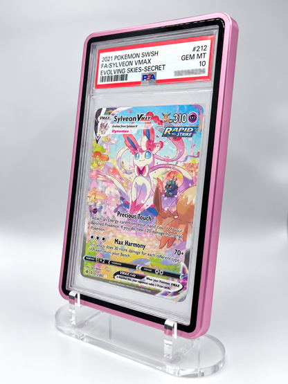 PSA Graded Card Slab Case Magnetic Aluminum Protector Holder – UV Protection Display Storage for Pokémon, Baseball, Football, Basketball, Sports & TCG Cards