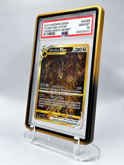 PSA Graded Card Slab Case Magnetic Aluminum Protector Holder – UV Protection Display Storage for Pokémon, Baseball, Football, Basketball, Sports & TCG Cards