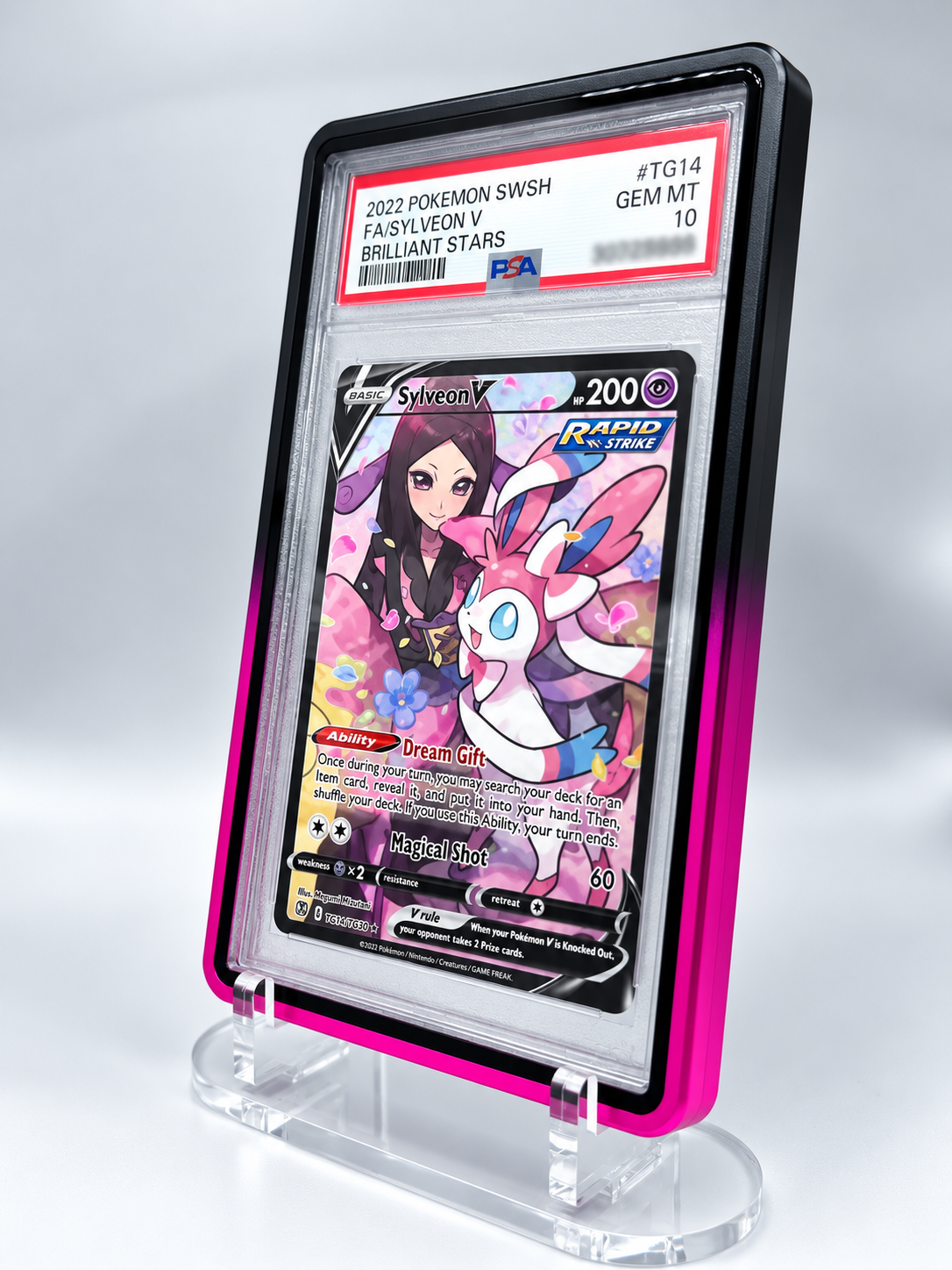 PSA Graded Card Slab Case Magnetic Aluminum Protector Holder – UV Protection Display Storage for Pokémon, Baseball, Football, Basketball, Sports & TCG Cards