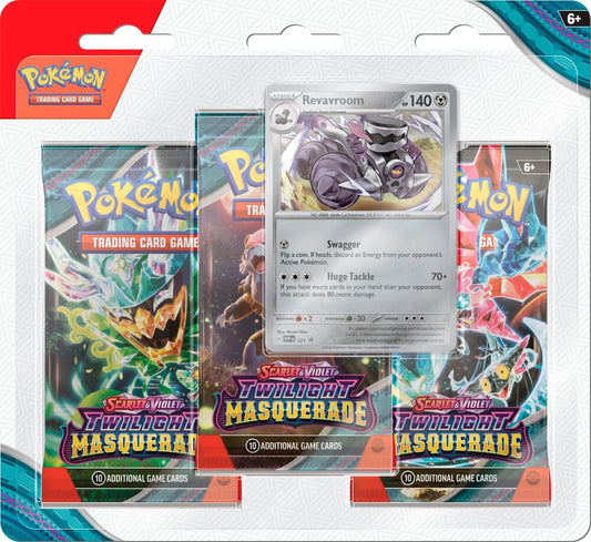 Pokemon Twilight Masquerade 3 Pack Blister (Revavroom)